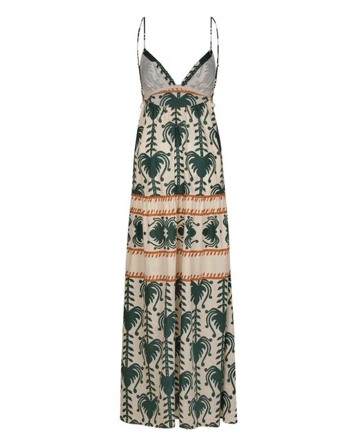 Johanna Ortiz Green Keeper Printed Dress