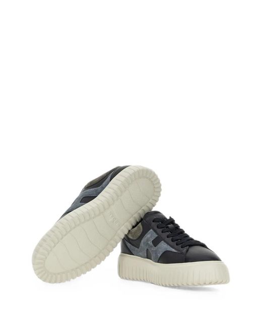 Hogan Blue H-Stripes Sneakers for men