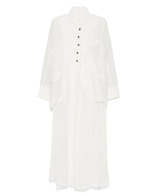 Marc Le Bihan White Textured Coat