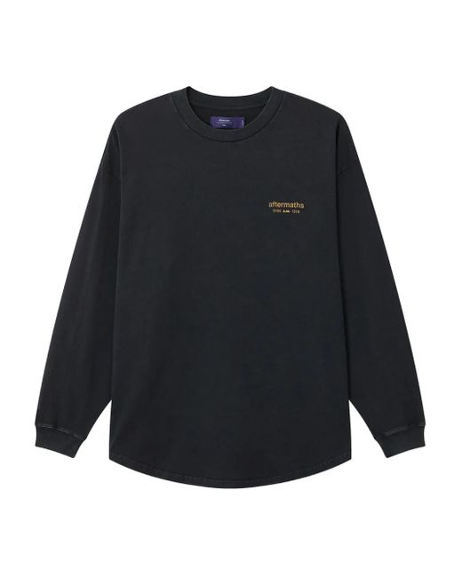 メンズ AFTERMATHS グラフィック ロングtシャツ Black