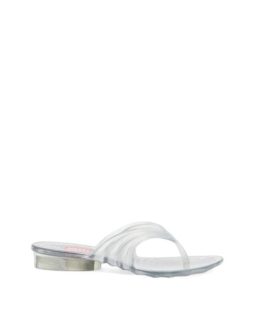 DIESEL White X Melissa Sculptural Flip-Flops