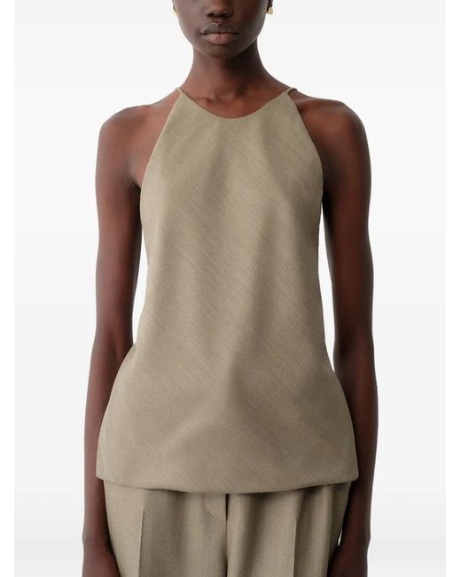 Calvin Klein Natural Open-Back Halterneck Top