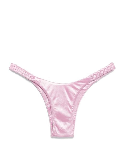 Isa Boulder Pink Highweave Bikini Bottoms