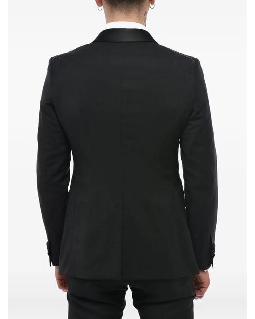 Corneliani Black Double-Breasted Shawl-Lapel Suit for men