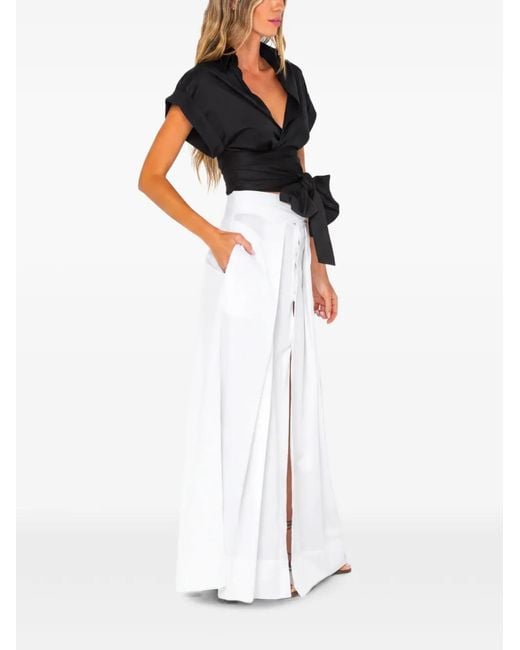 JBQ White Kora Wrap-Around Top