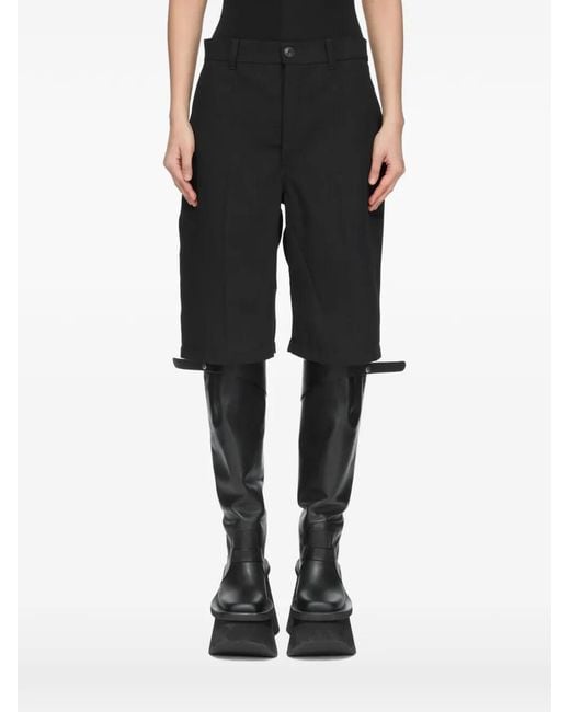Rick Owens Black Work Tailored Shorts