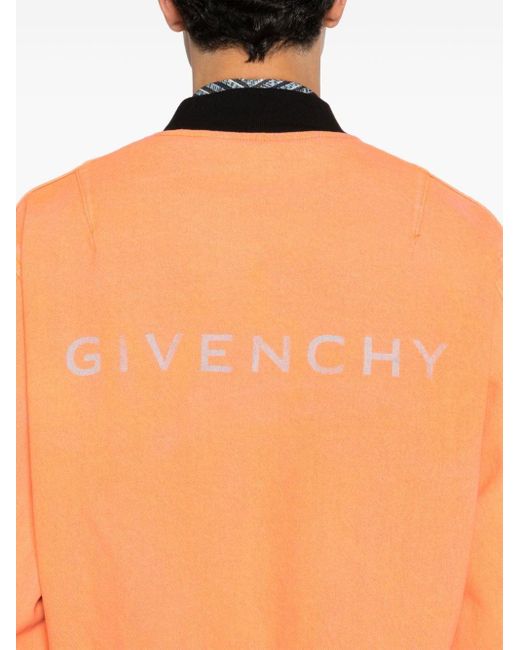 Givenchy Orange Reversible Cotton Bomber Jacket for men