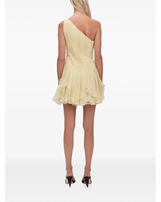 Aje. Natural Nisha Ruffled Mini Dress