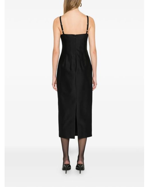 Khaite Black Lotte Midi Dress