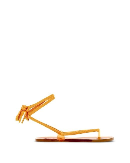 Ancient Greek Sandals Orange Sandales Esther À Lacets