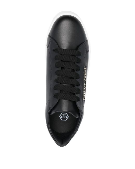 Philipp Plein Black Low-top Leather Sneakers