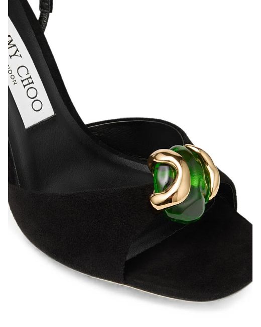 Jimmy Choo Black Emani 100 Sandals