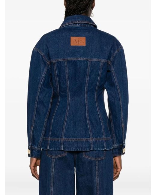 Aje. Blue Gianna Buttoned-up Denim Shirt