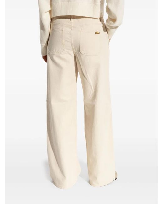MICHAEL Michael Kors Natural Logo-Appliqué Trousers