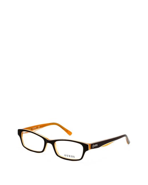 Guess Brown Rectangle-Frame Glasses