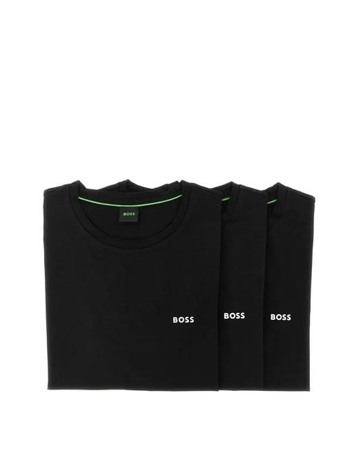 Boss Black Logo-Print T-Shirt (Set Of Three) for men