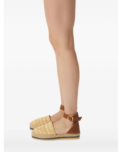 Odissi Natural Lily Almond-Toe Espadrilles