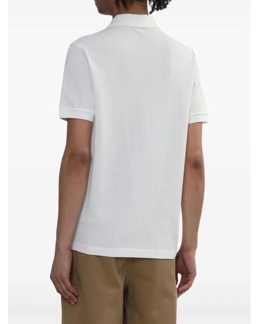 Fred Perry White Cotton Polo Shirt for men