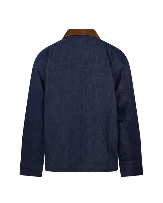 Barbour Transport Denim Casual Jacket in Blue for Men | Lyst