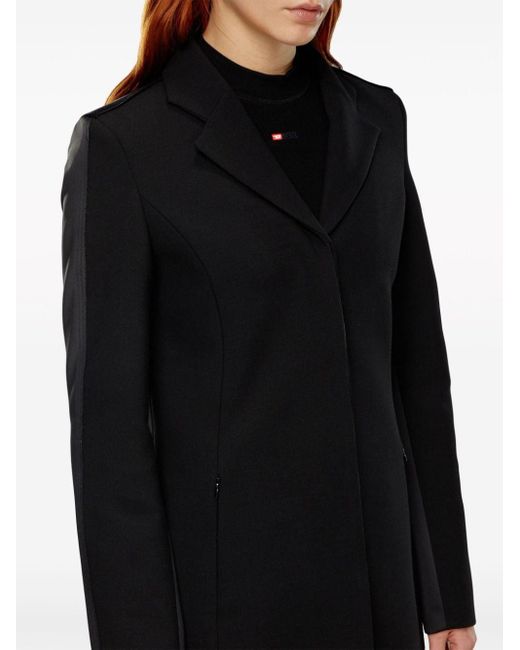 Manteau G-Fine à simple boutonnage DIESEL en coloris Black