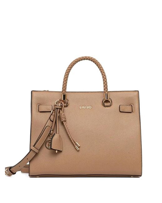 Liu Jo Natural Medium Satchel With Charms