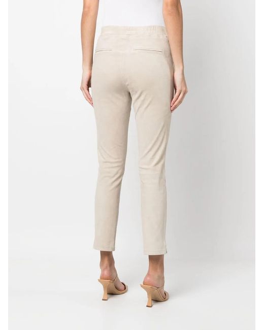 Arma Natural Cropped Skinny-Cut Leather Trousers