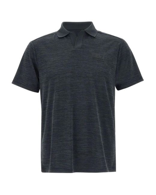 EA7 Poloshirt Mit Logo-Patch in Black für Herren