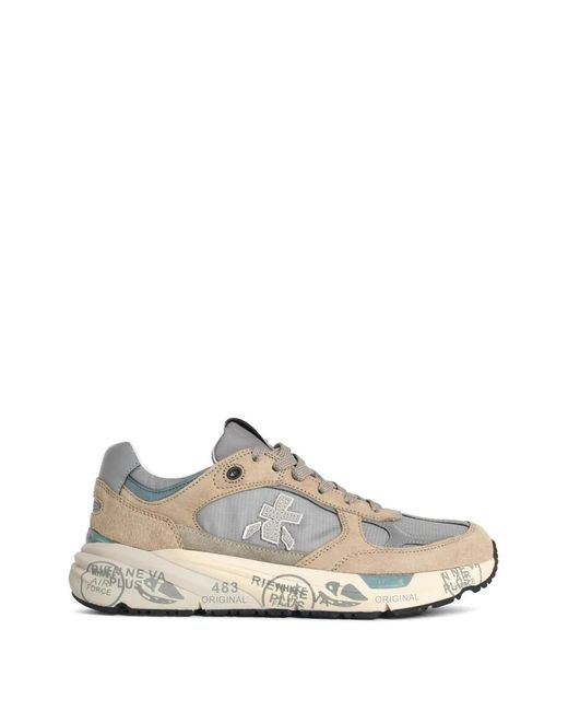 Premiata White Mase 6627 Suede-Details Sneakers for men