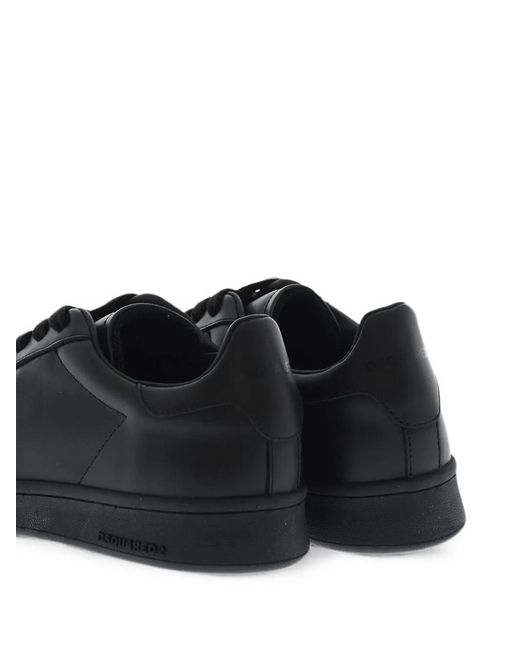 DSquared² Black Logo-Print Leather Sneakers