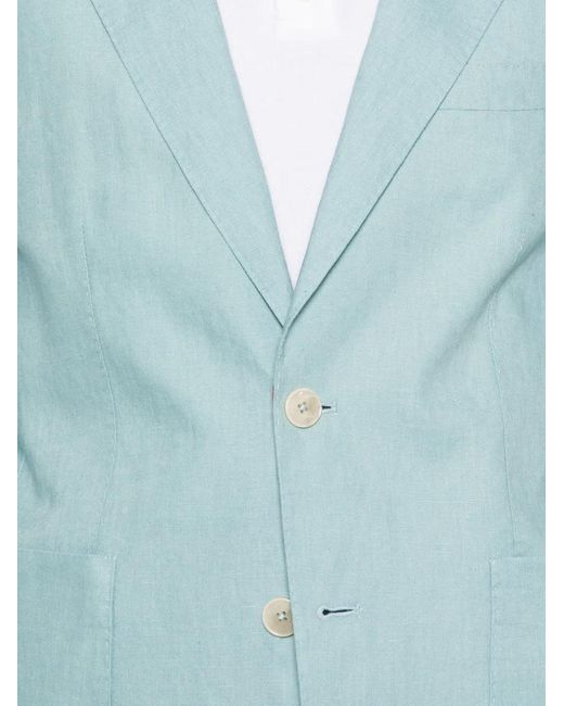 Manuel Ritz Blue Costume À Coupe Droite for men