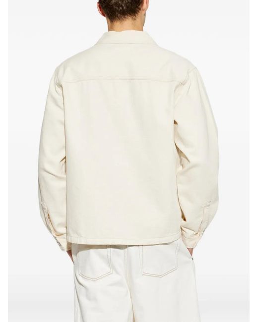 Samsøe & Samsøe White Sachore Button-Up Denim Jacket for men