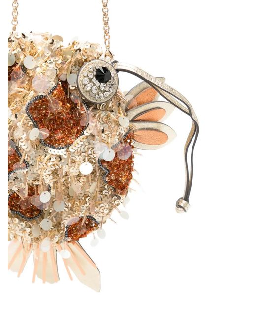 Anya Hindmarch White Koi-Fish Clutch Bag