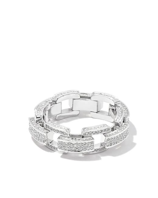 Bague Deco Link Sertie De Diamants SHAY pour homme en coloris White