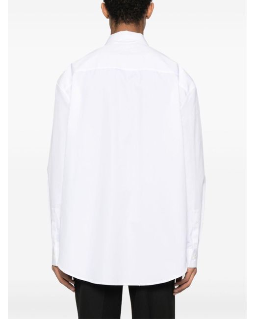 Off-White c/o Virgil Abloh Katoenen Overhemd Met Geborduurd Logo in het White voor heren