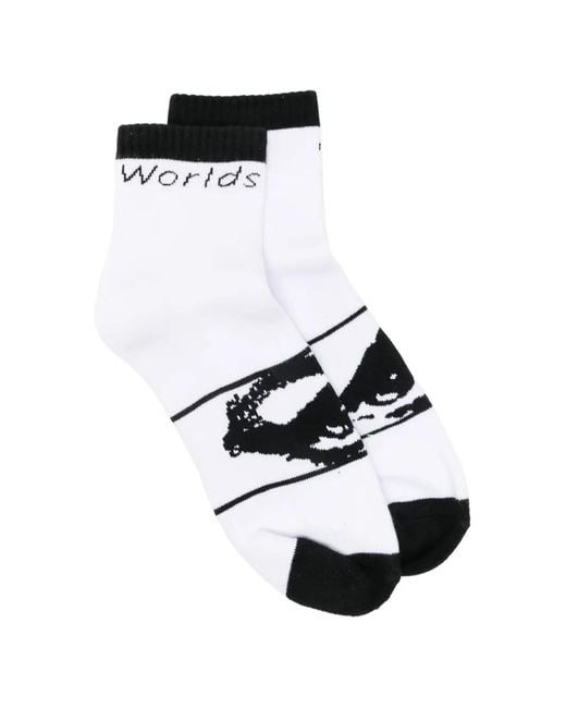 Perks And Mini White Chaussettes En Maille Nervurée