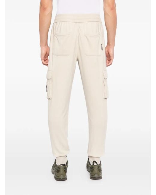 Moose Knuckles White Cargo Drawstring Trousers for men