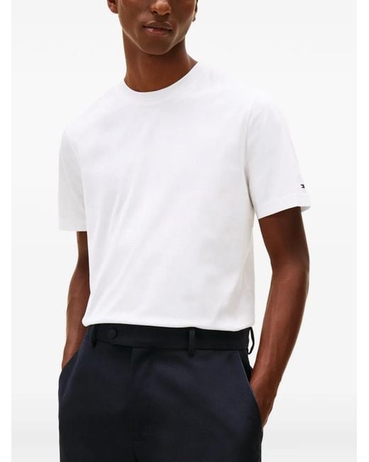 Tommy Hilfiger White Crew-Neck T-Shirt for men