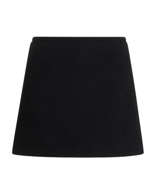 Patou Black A-Line Mini Skirt