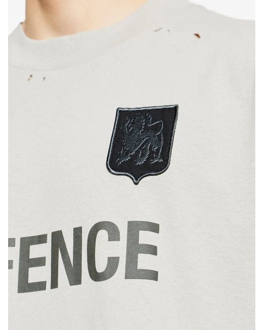Umbro Gray Distressed-Effect T-Shirt for men