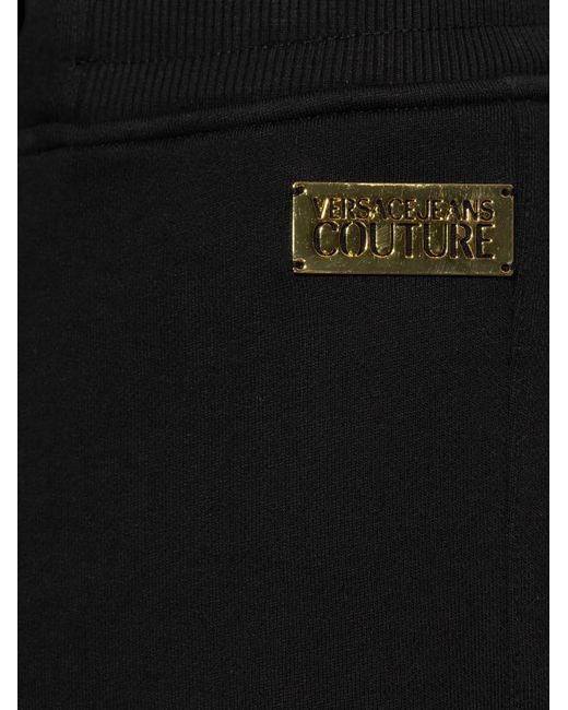 Versace Jeans Couture Black Logo Drawstring Shorts for men