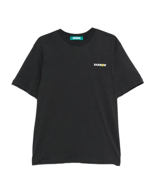 Barrow Black Graphic-Print T-Shirt for men