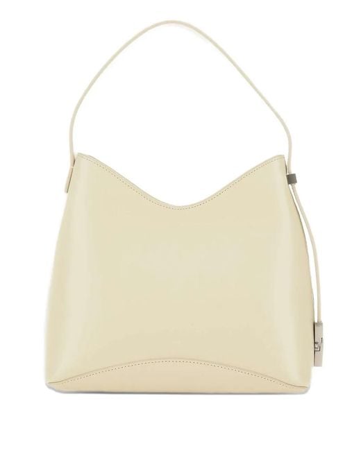 OSOI Natural Top-Handle Zip Shoulder Bag