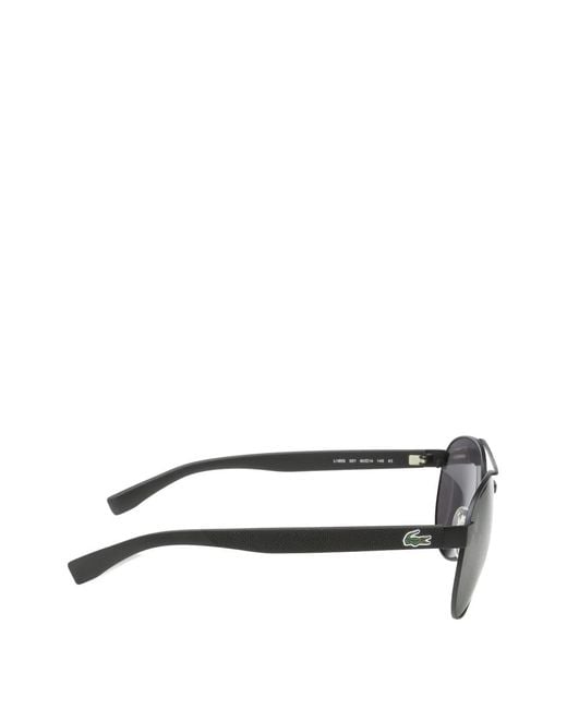 Lacoste Gray Double-Bridge Pilot-Frame Sunglasses