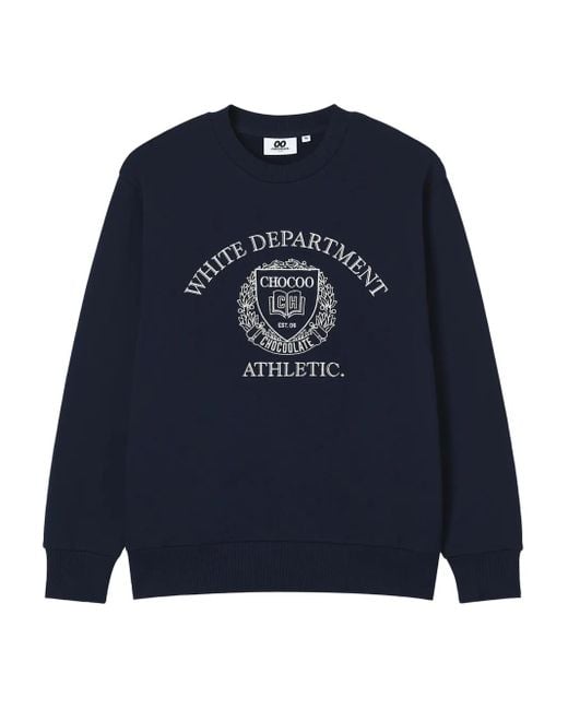 Chocoolate Blue Long-Sleeves Sweatshirt