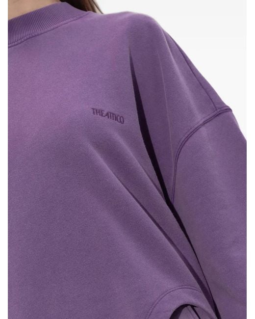 The Attico Purple Side-Slit Sweatshirt