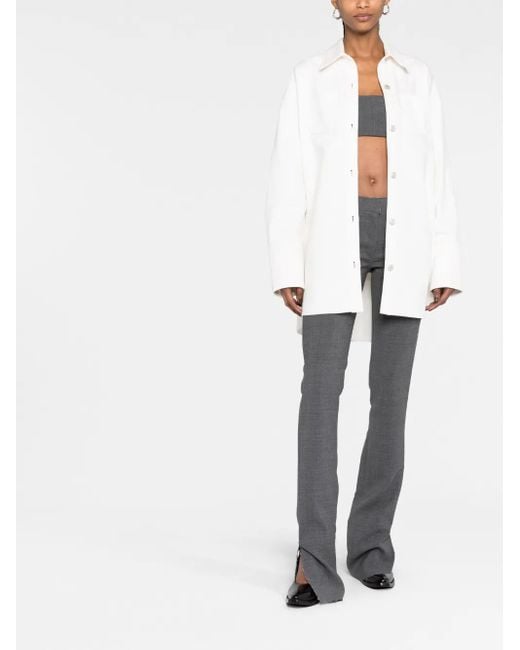 Courreges Button-Up Blouse in het White