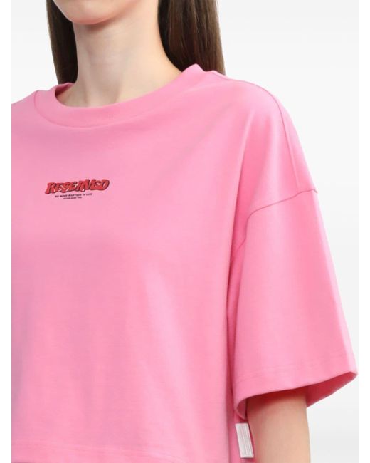 Izzue Pink Graphic-print Cotton T-shirt