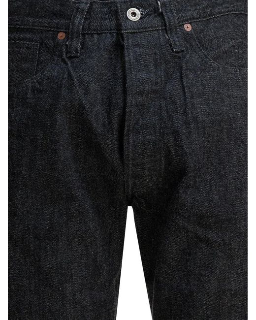 Buzz Rickson's Black Rivet Cotton Jeans for men