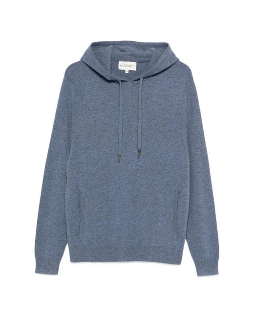 Bompard Blue Long-Sleeve Drawstring Hoodie for men