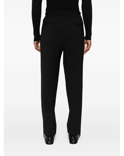Zegna Black Elasticated-Waistband Trousers for men